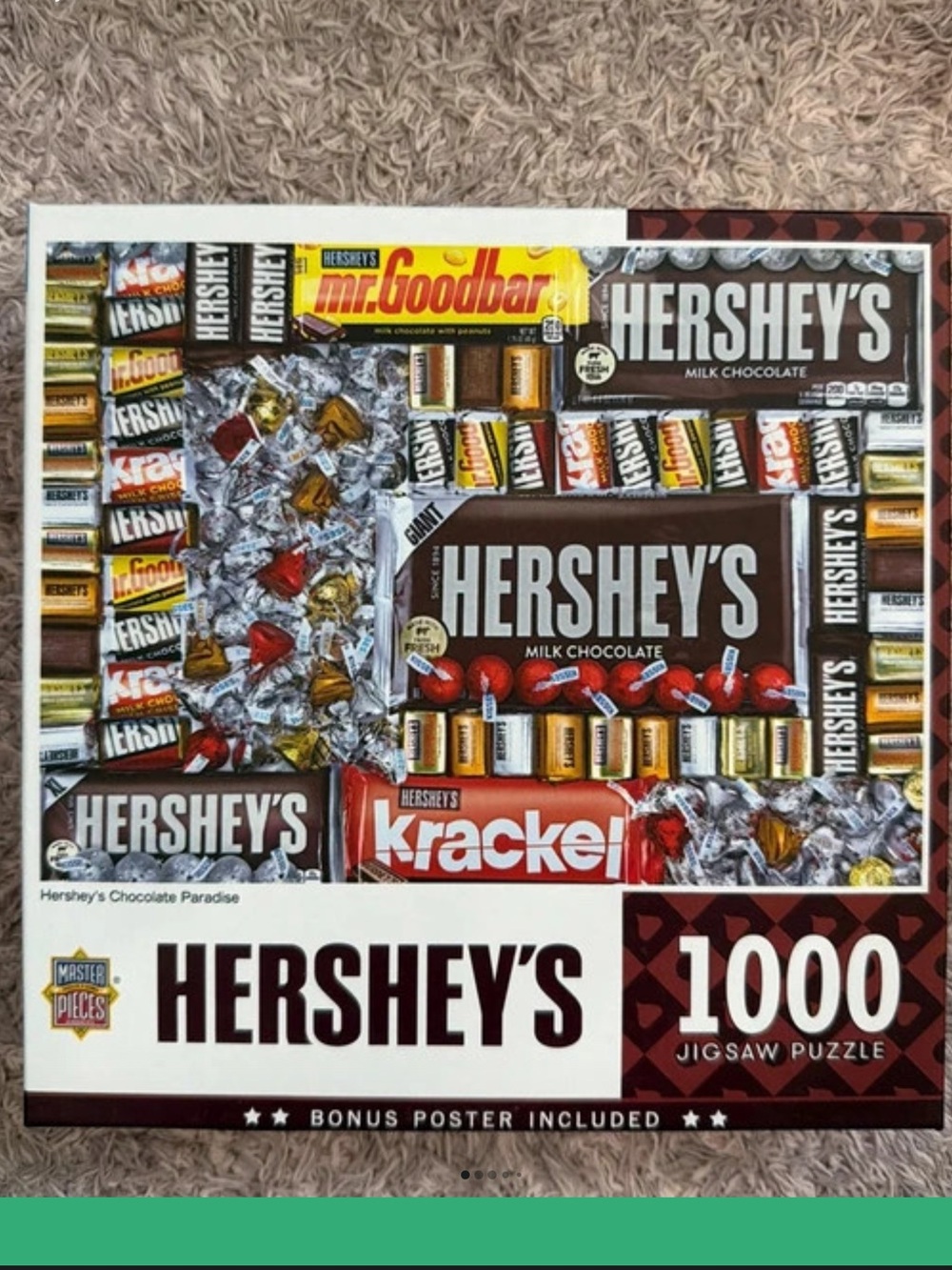 “NEW IN BOX” “HERSHEYS CHOCOLATE PARADISE” BY MASTERPIECES.  1000 PUZZLE PIECES